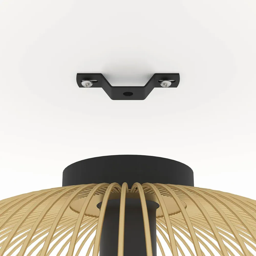 Venezuela Ceiling Light - Gold, Black Metal