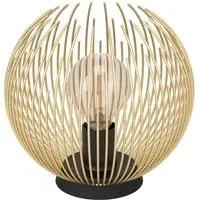 Venezuela Table Lamp - Gold, Black Metal