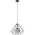 Vernham Smoked Glass Pendant Light - Black