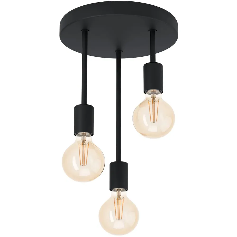 Wilmcote 3 Light Ceiling Light - Black image