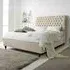 Alisyn Single Bed Frame with Sleigh Headboard - Cream, Fabric