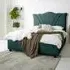Amaya Double Bed Frame - Green, Fabric