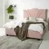 Amaya Single Bed Frame - Pink, Fabric