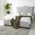 Amaya Single Bed Frame - Silver, Fabric
