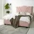 Amaya Small Double Bed Frame - Pink, Fabric