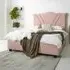 Amaya Super King Size Bed Frame - Pink, Fabric
