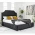 Ascend Single Bed Frame with Lined Headboard - Grey, Velvet