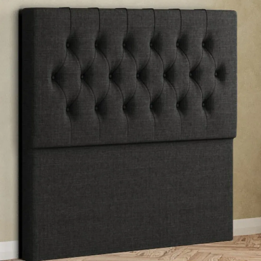 Belgrave King Size Floor Standing Headboard - Black, Linen