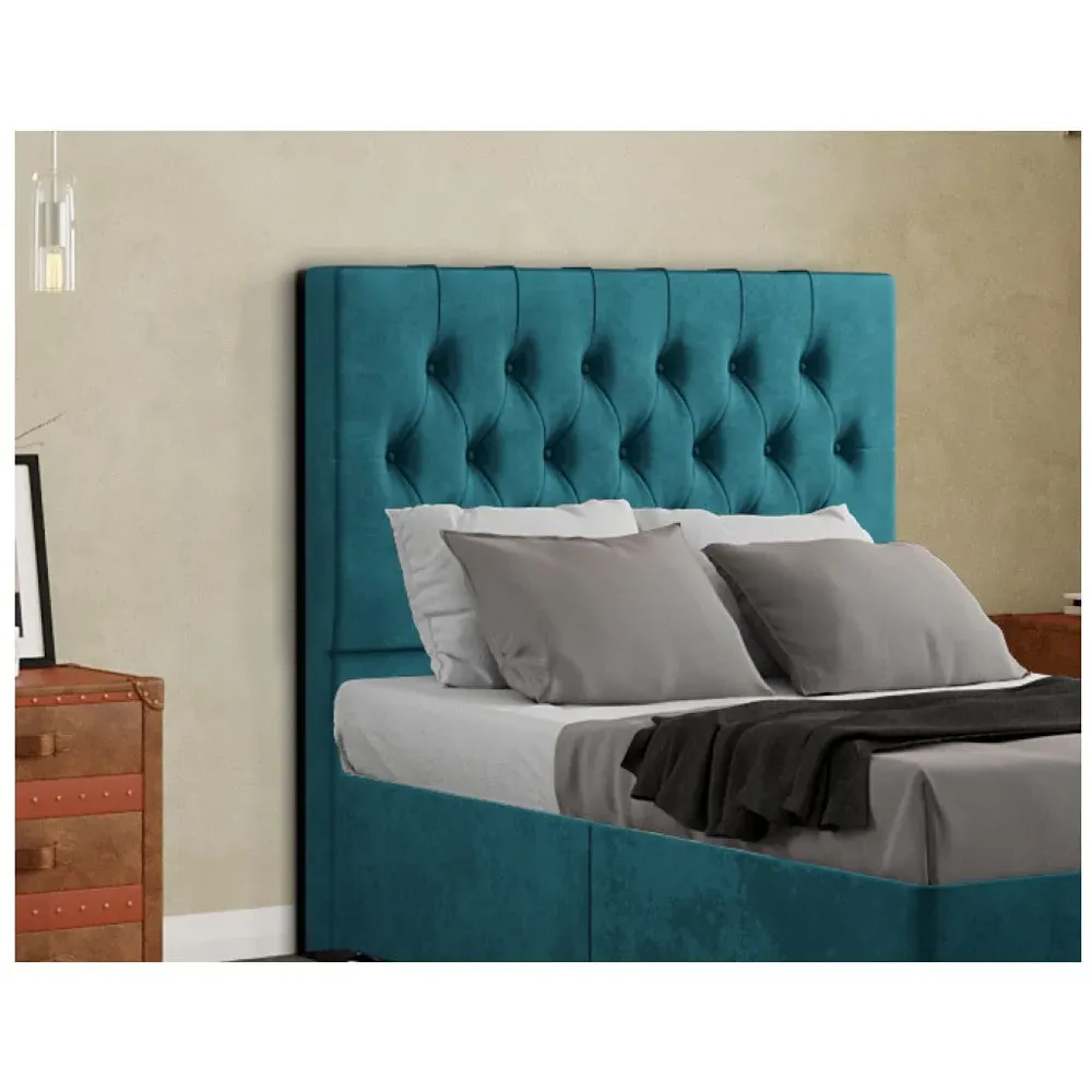 Belgrave Single Floor Standing Headboard - Green, Plush