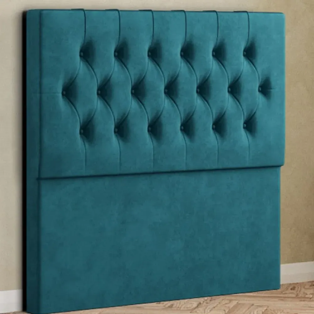 Belgrave Single Floor Standing Headboard - Green, Plush