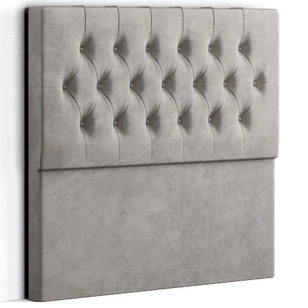 Belgrave Single Floor Standing Headboard - Silver, Plush