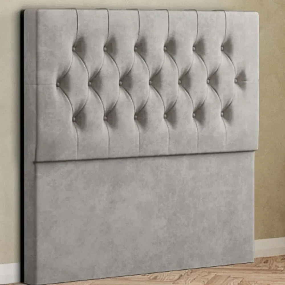 Belgrave Single Floor Standing Headboard - Silver, Plush