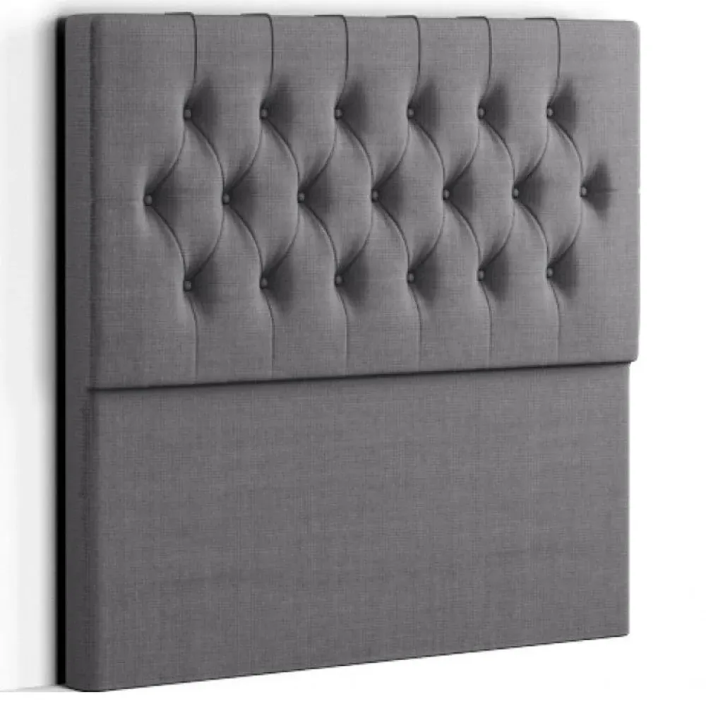 Belgrave Super King Size Floor Standing Headboard - Grey, Linen