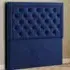 Castle Double Floor Standing Headboard - Navy, Plush