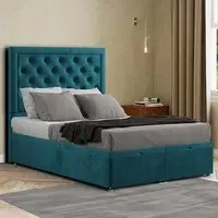 Castle King Ottoman Bed with Storage - Green