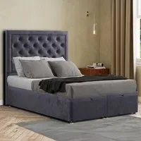 Castle King Ottoman Bed with Storage - Grey