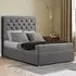 Castle King Size Ottoman Bed with Storage - Grey, Linen