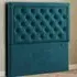Castle Single Floor Standing Headboard - Emerald, Plush