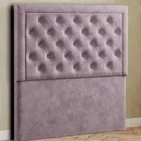 Castle Single Floor Standing Headboard - Pink, Plush