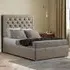 Castle Single Ottoman Bed with Storage - Beige, Linen