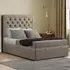 Castle Single Ottoman Bed with Storage - Cream, Malham Weave