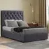 Castle Single Ottoman Bed with Storage - Grey, Plush