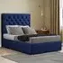 Castle Single Ottoman Bed with Storage - Navy, Plush
