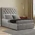 Castle Single Ottoman Bed with Storage - Silver, Plush