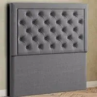 Castle Small Double Floor Standing Headboard - Grey, Linen