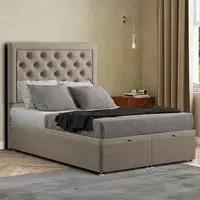 Castle Small Double Ottoman Bed with Storage - Beige