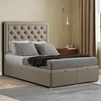 Castle Super King Ottoman Bed with Storage - Beige