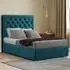 Castle Super King Ottoman Bed with Storage - Green