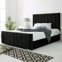 Coraline King Size Bed Frame - Black, Velvet