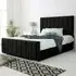 Coraline King Size Bed Frame - Black, Velvet