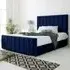 Coraline King Size Bed Frame - Blue, Velvet