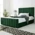 Coraline King Size Bed Frame - Green, Velvet