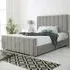 Coraline King Size Bed Frame - Silver, Velvet