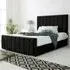 Coraline Super King Size Bed Frame - Black, Velvet