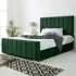 Coraline Super King Size Bed Frame - Green, Velvet
