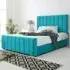 Coraline Super King Size Bed Frame - Teal, Velvet
