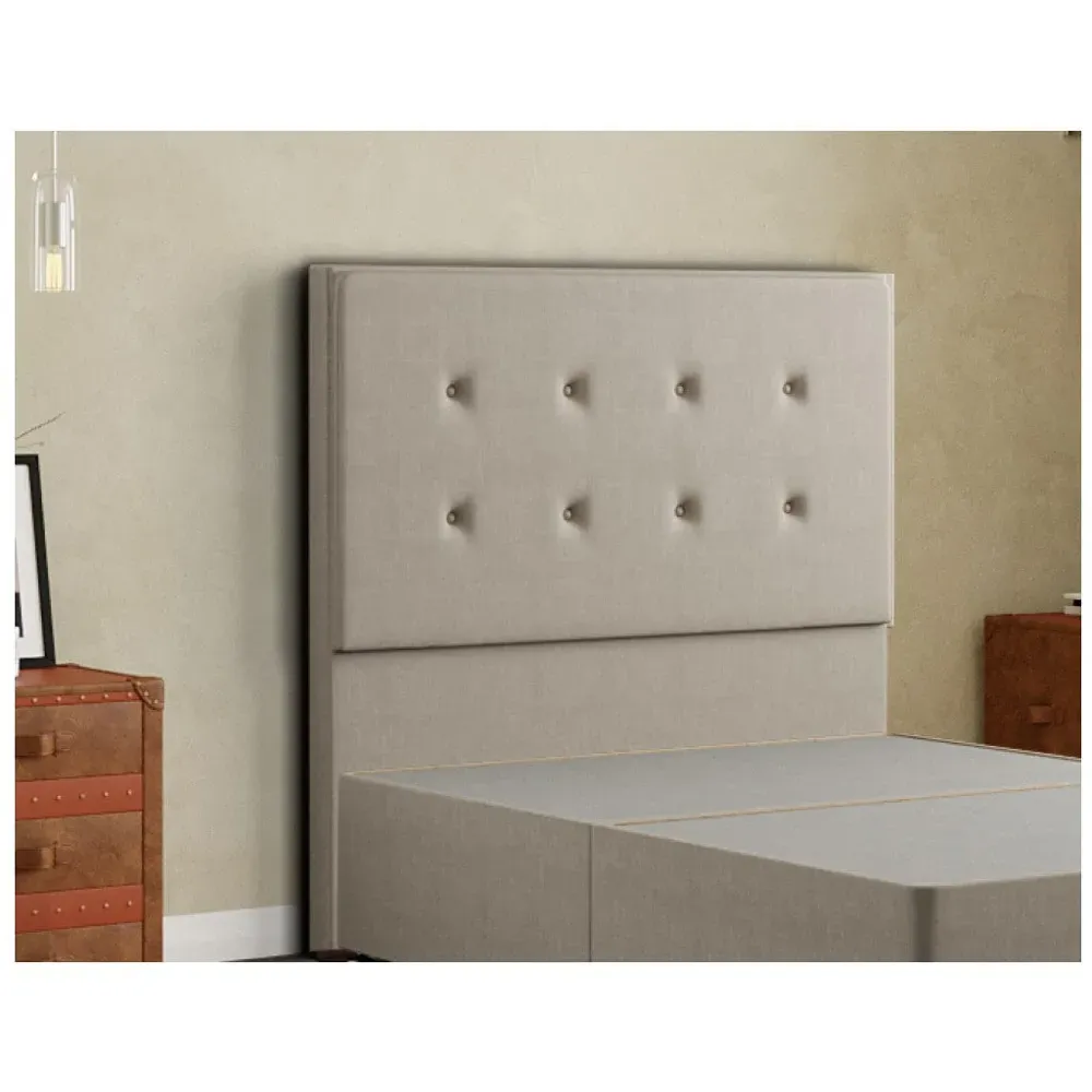 Darlington Double Floor Standing Headboard - Cream, Malham Weave