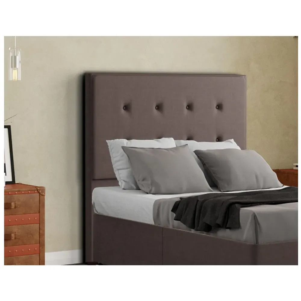 Darlington Double Floor Standing Headboard - Grey, Malham Weave