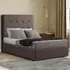 Darlington Double Ottoman Bed with Storage - Grey, Malham Weave