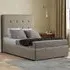 Darlington King Size Ottoman Bed with Storage - Beige, Linen