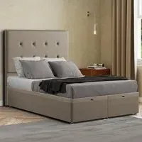 Darlington King Size Ottoman Bed with Storage - Cream
