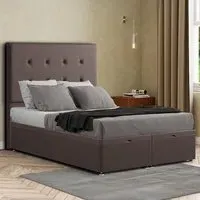 Darlington King Size Ottoman Bed with Storage - Grey