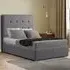 Darlington King Size Ottoman Bed with Storage - Grey, Linen