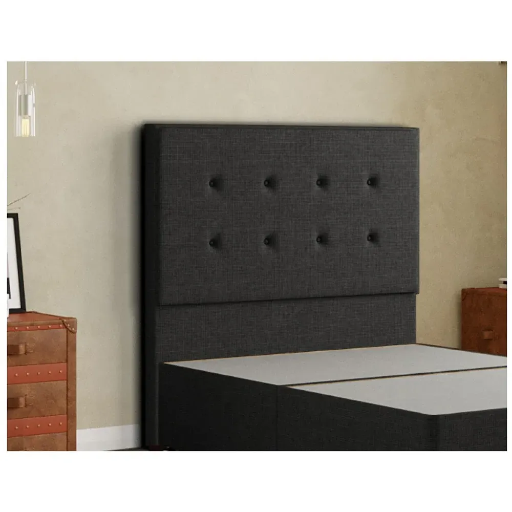 Darlington Single Floor Standing Headboard - Black, Linen