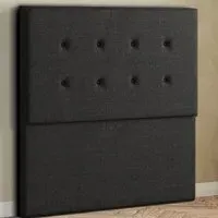 Darlington Single Floor Standing Headboard - Black, Linen