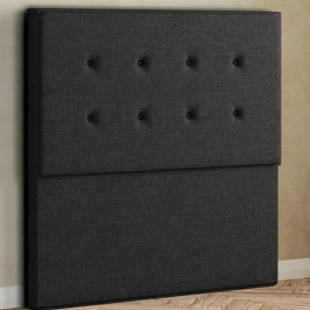 Darlington Single Floor Standing Headboard - Black, Linen image